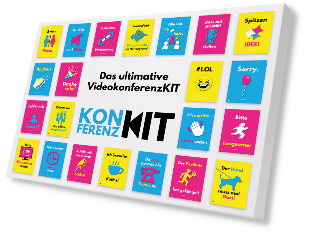 Videokonferenz Karten deutsch 1 Set